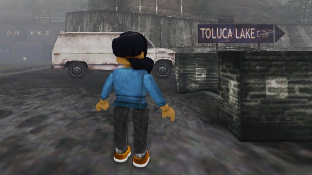 Скриншот Roblox Silent Hill 2 на фоне указателя Toluca Lake
